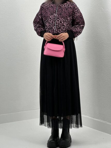 ست بامبر جکت و دامن پلنگی  کد:۲۵۵۰۰۰